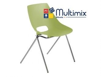 Cadeira Oki - Estrutura Fixa Cromada 