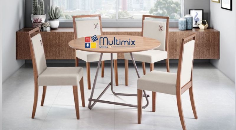 Mesa de Jantar Richesse - modelo REDONDO com 1,10 m de diâmetro