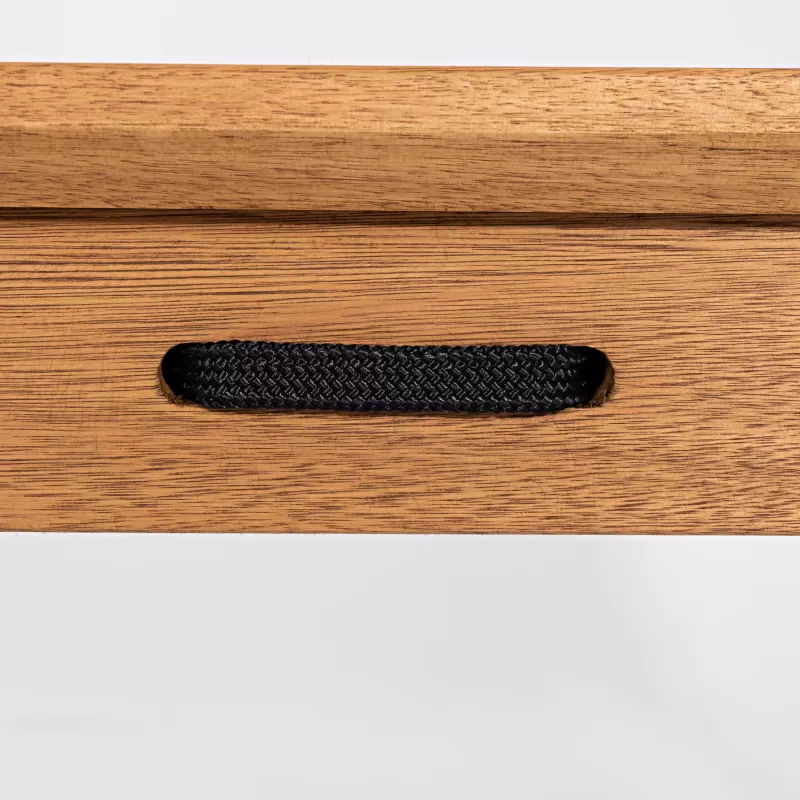 Mesa de Jantar em Madeira Corda Preta | Linha Traço - Alt. 0,75 cm X Larg. 1,40 cm X Prof. 0,93 Cm - Espaço Casa e Jardim
