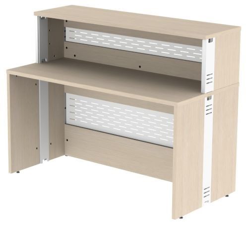 Balcão de Atendimento Alto Reto | Atualle 25mm - Medida: Larg. 1,70m Painel Misto