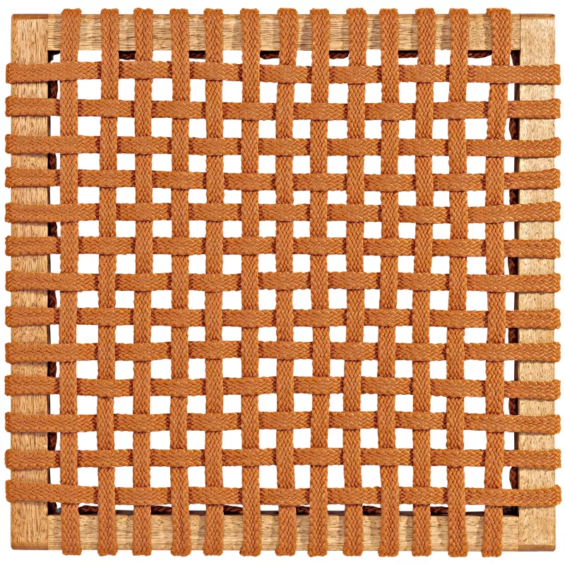 Mesa de Jantar em Madeira Corda Areia e Cores | Linha Traço - Alt. 0,75 cm X Larg. 1,80 cm X Prof. 0,93 cm - Espaço Casa e Jardim