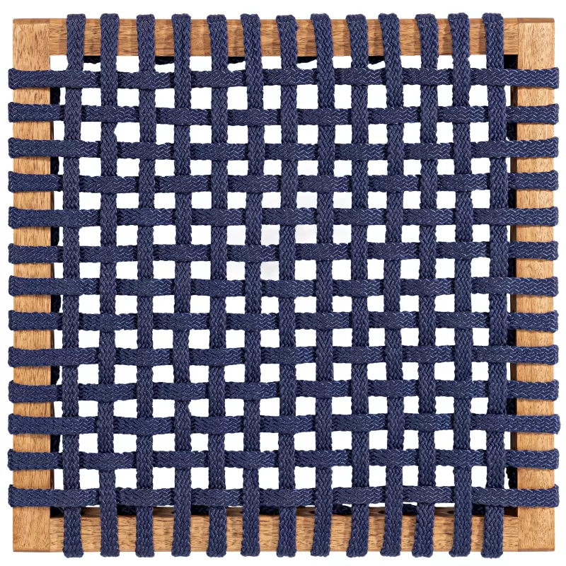 Mesa de Jantar em Madeira Corda Areia e Cores | Linha Traço - Alt. 0,75 cm X Larg. 1,80 cm X Prof. 0,93 cm - Espaço Casa e Jardim