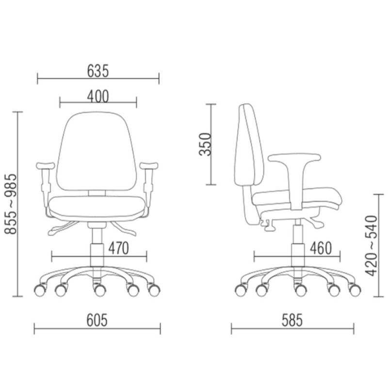 Cadeira para Escritório Ergonômica Sky Diretor I Com Braços - Back System Evolution | Certificada Abnt