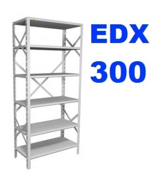 Estante de Aço 6 Prateleiras Edx-300 | Chapa 26 - Reforço em X Nas Laterais e Fundo.