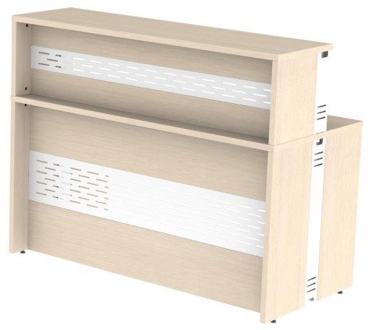 Balcão De Atendimento Alto Reto | Atualle 25mm - Medida: Larg. 1,70m Painel Misto