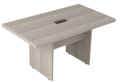Mesa Reunião Retangular Com Rasgo Para Caixa Basic M 200 X 90 | Linha Prima Impact 40mm