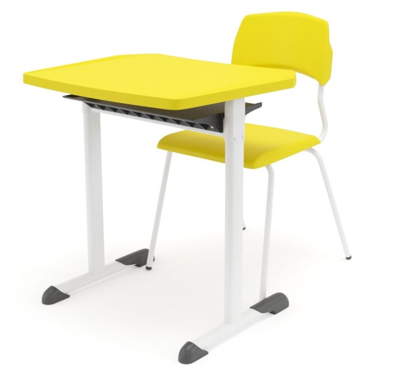 Conjunto Mesa E Cadeira Escolar Eloplax Adulto