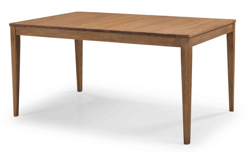 Mesa De Jantar Doha Retangular 90 Cm X 90 Cm - Madeira Eucalipto, Acabamento Stain Jatobá - Espaço Casa E Jardim