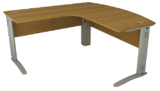 Mesa Delta Atendimento Para Escritório | Painel Em Madeira 1800 X 1750 - Impéria Premium 25mm