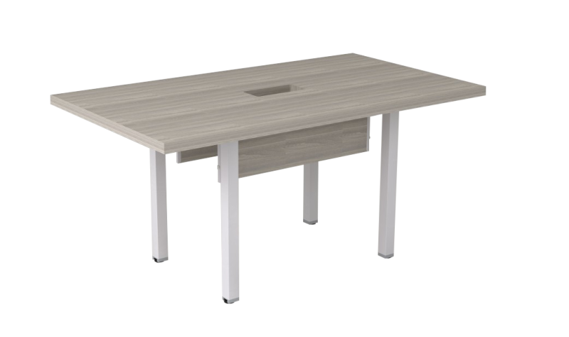 Mesa De Reunião Pé Trave Com Rasgo Para Caixa Basic M 160 X 90 | Linha Prima ARQ 40mm
